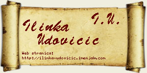 Ilinka Udovičić vizit kartica